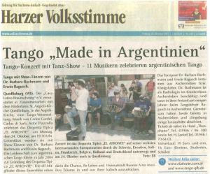 Ankündigung Konzert El Afronte in der Volksstimme WR